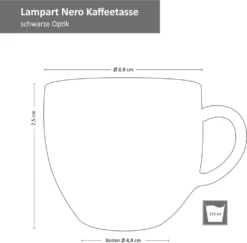 18-tlg. Kaffee-Service Lampart Nero 6 Personen I Tasse + Untertasse + Teller 13 18-tlg. Kaffee-Service Lampart Nero 6 Personen I Tasse + Untertasse + Teller -Qualitätsladen Für Geschirr a4d30b4f70bfa527f0faad607959f77d