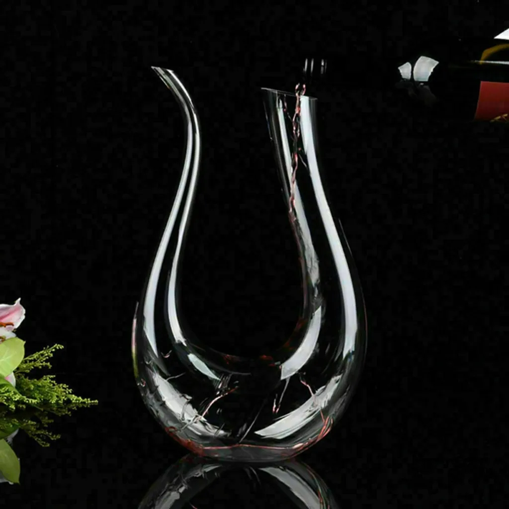 1500 Ml U Förmige Weinkaraffe Bleifreie Kristallglas Weinausgießer Rotweinkaraffe 3 1500 Ml U Förmige Weinkaraffe Bleifreie Kristallglas Weinausgießer Rotweinkaraffe – Bild 3