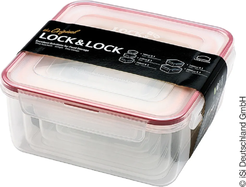 Lock&Lock HPL980CLQ5 Frischhaltedosen 5er Set - Luft & Wasserdicht (1er Pack) 6 Lock&Lock HPL980CLQ5 Frischhaltedosen 5er Set - Luft & Wasserdicht (1er Pack) – Bild 6