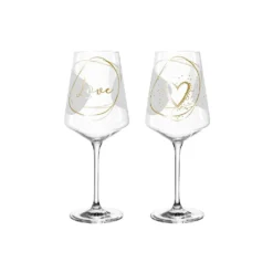LEONARDO Weinglas 560ml Love, Klar, 2-teilig (1 Set)