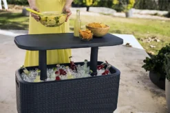 Keter Garden Bar 2in1 Tisch, Bar Mit Kühlbehälter Bevy Cool Bar Rattan -Qualitätsladen Für Geschirr a8cfd5435baeb5954434903b13ec017c
