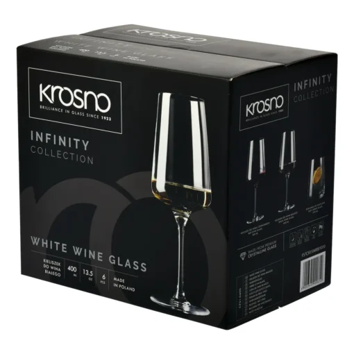 KROSNO Infinity Weißweingläser, 6er-Set, 400 Ml – Bild 9