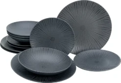 CreaTable 23211 Tafelservice Elements Collection Vesuvio Black Für 4 Personen, Steinzeug, Schwarz/grau (1 Set, 12-teilig) 26 CreaTable 23211 Tafelservice Elements Collection Vesuvio Black Für 4 Personen, Steinzeug, Schwarz/grau (1 Set, 12-teilig) -Qualitätsladen Für Geschirr ab4e1dc99b49b4071303ce716d44fa30