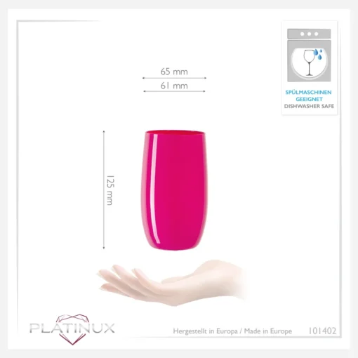 Bunte Elegante Trinkgläser 320ml (max. 400ml) Set 6 Teilig Wassergläser Saftgläser – Bild 2