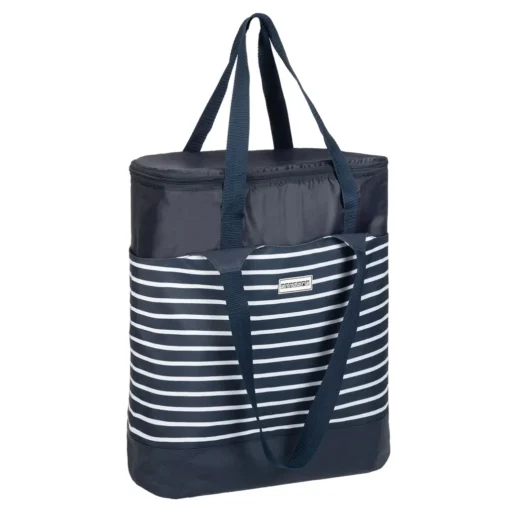 Strandtasche 2 In 1 Kühltasche + SchultertascheAHOI Blau Weiß - Navy – Bild 2