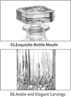 Amisglass Whiskey Karaffe Mit 2 Gläsern, Whiskey Set, 3-teilig, Whisky Dekanter 700ml Und Whisky Gläser 300ml 2 Stück, Kristallgläser & Longdrinkgläser -Qualitätsladen Für Geschirr ac5622b57c0a53cbb5babd735ed7343d