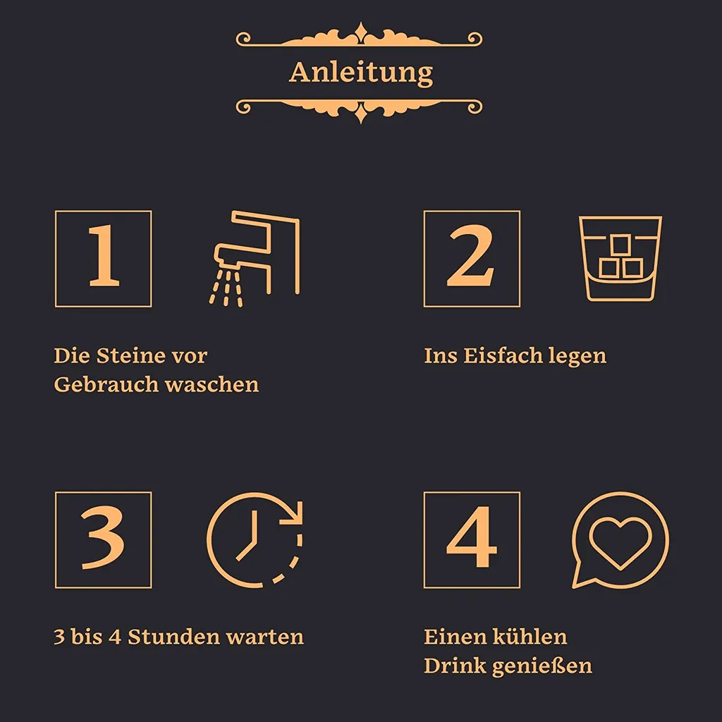 GOURMEO 9 Whisky Steine Im Set In Der Holzbox Aus Natürlichem Basalt 5 GOURMEO 9 Whisky Steine Im Set In Der Holzbox Aus Natürlichem Basalt – Bild 5