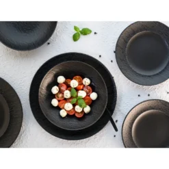 CreaTable 33320 Tafelservice Rondo Schiefer Für 6 Personen, Steinzeug, Schwarz (1 Set, 12-teilig) 17 CreaTable 33320 Tafelservice Rondo Schiefer Für 6 Personen, Steinzeug, Schwarz (1 Set, 12-teilig) -Qualitätsladen Für Geschirr adf9345cdee657cff85fb35757bafbc5