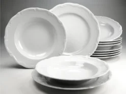 CreaTable 16137 Tafelservice Maria Theresia Für 6 Personen, Porzellan, Weiß (1 Set, 12-teilig) 11 CreaTable 16137 Tafelservice Maria Theresia Für 6 Personen, Porzellan, Weiß (1 Set, 12-teilig) -Qualitätsladen Für Geschirr ae7ddb23f3cc40a9cbd14856f1d29330