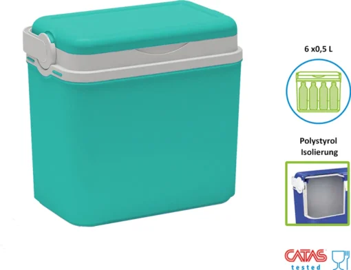 Kühlbox | Passive Kühlbox | Kühltasche 10 Liter, Farbe: Türkis – Bild 2