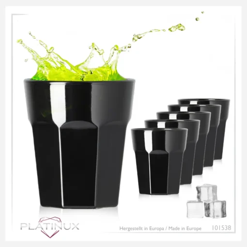 Schwarze Schnapsgläser Aus Glas 30ml (max. 40ml) Set 6 Teilig Wodkagläser Shotgläser – Bild 6