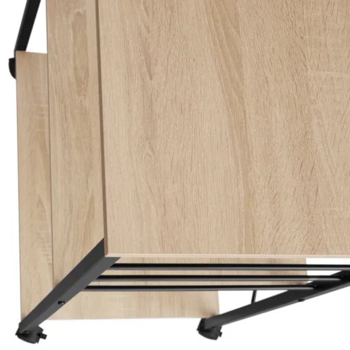 Tectake Servierwagen Rugby 65,5x45,5x88,5cm - Industrial Holz Hell, Eiche Sonoma – Bild 10