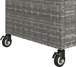 VidaXL Barwagen Mit Schublade Grau 100x45x97 Cm Poly Rattan 12 VidaXL Barwagen Mit Schublade Grau 100x45x97 Cm Poly Rattan -Qualitätsladen Für Geschirr b075d959e7a04d3dd5d020bbcd85ef39