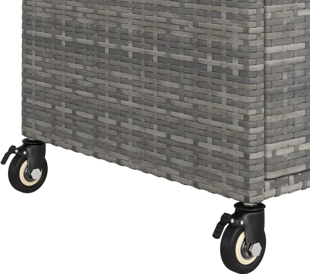 VidaXL Barwagen Mit Schublade Grau 100x45x97 Cm Poly Rattan 6 VidaXL Barwagen Mit Schublade Grau 100x45x97 Cm Poly Rattan – Bild 6