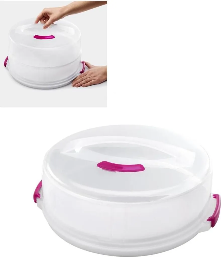 Metaltex Tortenbehälter ø36cm Höhenvers, Transparent/rot/weiß 11 Metaltex Tortenbehälter ø36cm Höhenvers, Transparent/rot/weiß – Bild 11