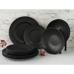 CreaTable 33320 Tafelservice Rondo Schiefer Für 6 Personen, Steinzeug, Schwarz (1 Set, 12-teilig) 13 CreaTable 33320 Tafelservice Rondo Schiefer Für 6 Personen, Steinzeug, Schwarz (1 Set, 12-teilig) -Qualitätsladen Für Geschirr b25af68f3d736d8e8258dc5600a16a4b