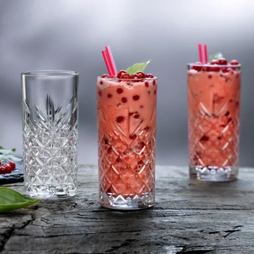 Pasabahce Timeless 520205 Longdrink Glas Wassergläser Kristall Design 4´er Set Transparent 365 Ml – Bild 20