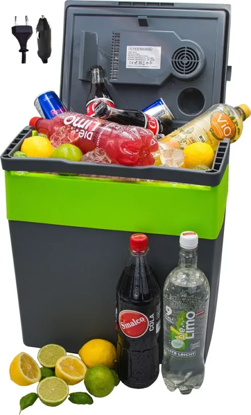 Steinborg Kühlbox 30 Liter | Warmhaltebox | Praktischer Tragegriff | Eco-Modus | 12 V/ 230 V Stromversorgung – Bild 2