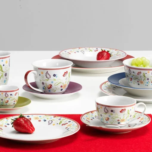 Flirt By R&B 17977 'Doppio Shanti' Tafelservice, Bunt/weiß, 12-teilig (1 Set) – Bild 2
