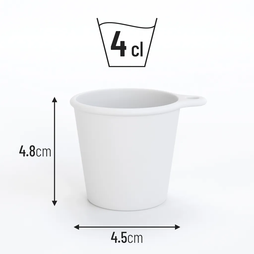 SoPro 12x Schnapsbecher Plastik 4 Cl Wiederverwendbar - Shotgläser 40 Milliliter Weiß - Mehrweg Schnapsglas Zum Umhängen 3 SoPro 12x Schnapsbecher Plastik 4 Cl Wiederverwendbar - Shotgläser 40 Milliliter Weiß - Mehrweg Schnapsglas Zum Umhängen – Bild 3