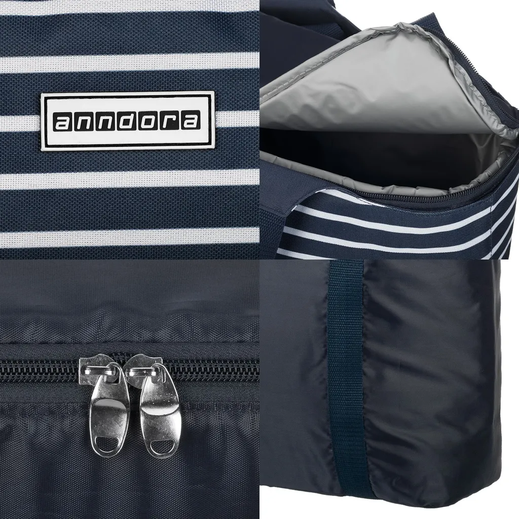 Strandtasche 2 In 1 Kühltasche + SchultertascheAHOI Blau Weiß - Navy 6 Strandtasche 2 In 1 Kühltasche + SchultertascheAHOI Blau Weiß - Navy – Bild 6