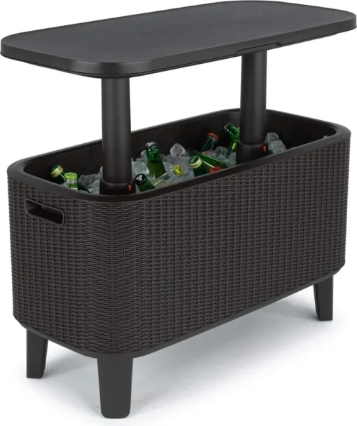 Keter Garden Bar 2in1 Tisch, Bar Mit Kühlbehälter Bevy Cool Bar Rattan – Bild 4