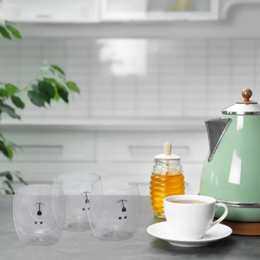 Relaxdays Doppelwandige Gläser "Eisbär" 3er Set – Bild 2
