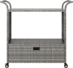 VidaXL Barwagen Mit Schublade Grau 100x45x97 Cm Poly Rattan 9 VidaXL Barwagen Mit Schublade Grau 100x45x97 Cm Poly Rattan -Qualitätsladen Für Geschirr bb4759bb06f7321c81f83ee5f13bb190