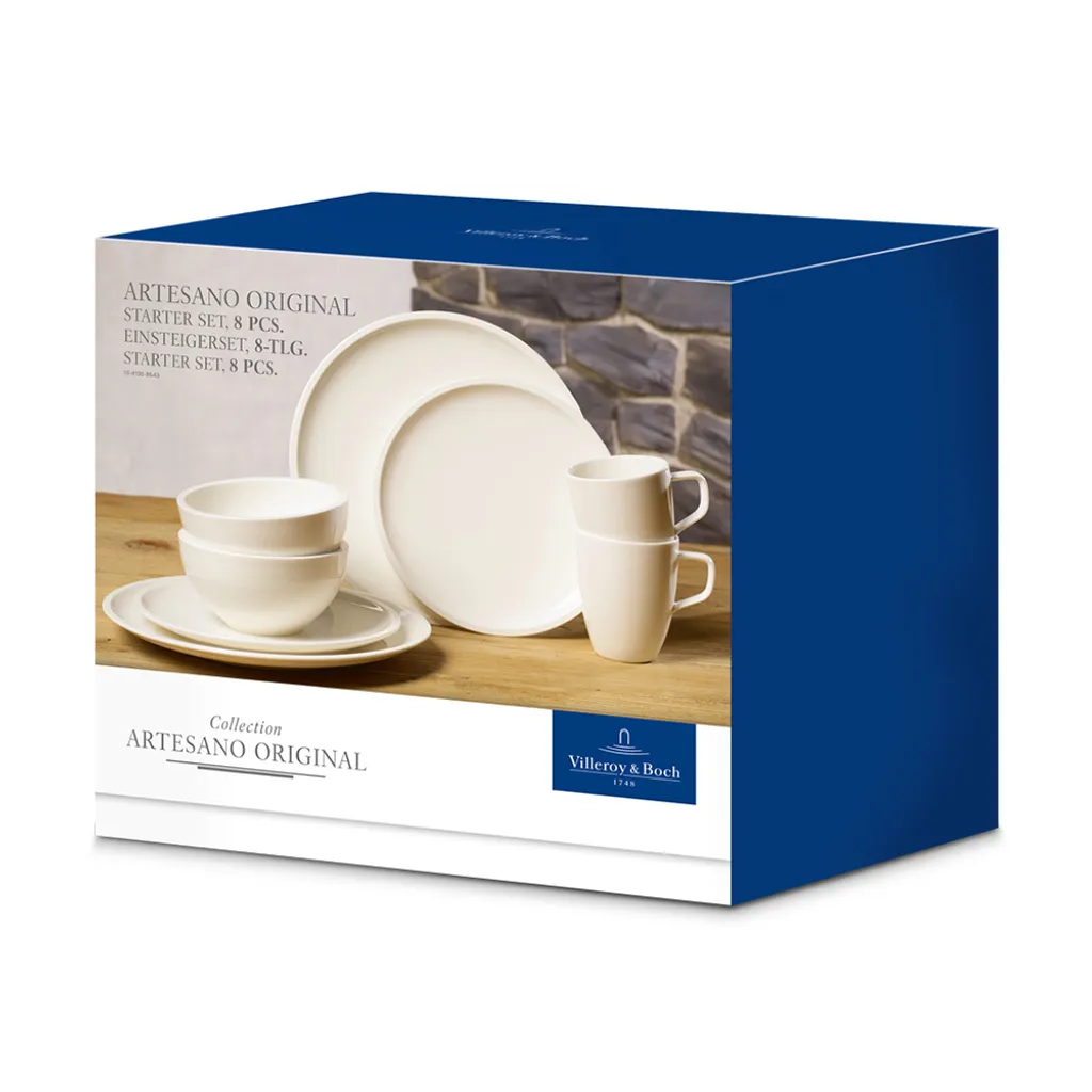 VILLEROY & BOCH Artesano Einsteigerset 8 Tlg. Tellerset Geschirr-Service Kaffeetassen Schalen 2 VILLEROY & BOCH Artesano Einsteigerset 8 Tlg. Tellerset Geschirr-Service Kaffeetassen Schalen – Bild 2