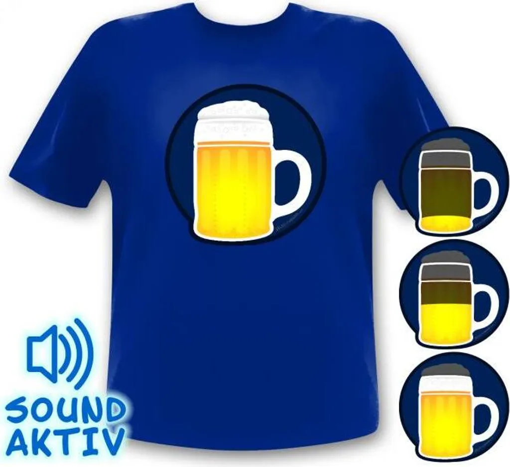 Bierglas LED Party T-Shirt Für Oktoberfest Wasn Party Bier Shirt Größe - XL 3 Bierglas LED Party T-Shirt Für Oktoberfest Wasn Party Bier Shirt Größe - XL – Bild 3