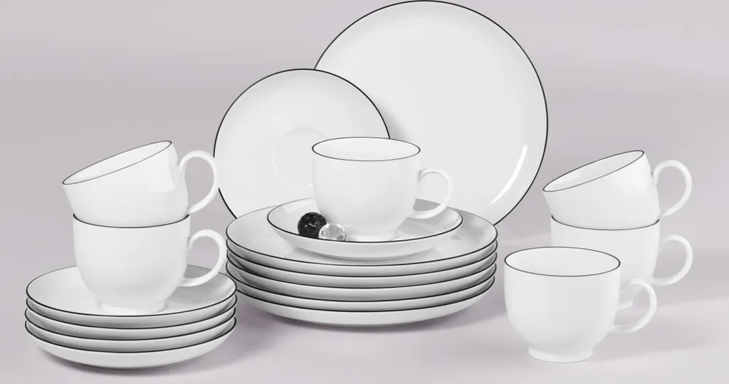 Seltmann Weiden Kaffeeservice Lido Schwarz Mit Farbrand Zeitlos 5 Seltmann Weiden Kaffeeservice Lido Schwarz Mit Farbrand Zeitlos – Bild 5