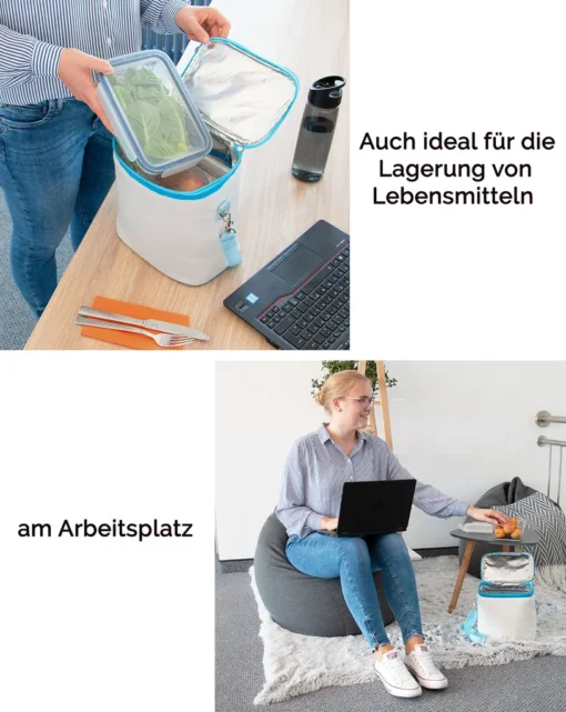 Kühltasche 9L, 23x16x24 Cm, Natur – Bild 4