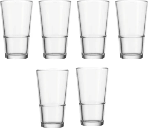 Leonardo Stapelbecher Set Event 6 Teilig Glas Trinkglas 330 Ml Spülmaschinenfest – Bild 3
