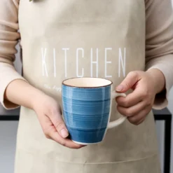 Vancasso Bella Steinzeug Kombiservice, 16 Teilig Geschirrset Für 4 Personen, Mit Je 4 Dessertteller, Speiseteller, Müslischalen, Kaffeebecher, Blau -Qualitätsladen Für Geschirr bcaa5b7808ee7cbeb5e7df764aae9fff