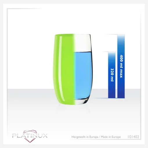 Bunte Elegante Trinkgläser 320ml (max. 400ml) Set 6 Teilig Wassergläser Saftgläser – Bild 4