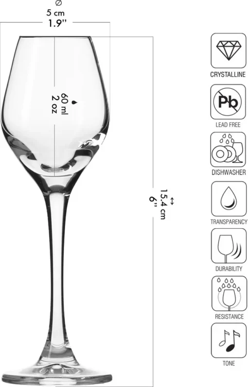 KROSNO Splendour Likörgläser, 6er-Set, 60 Ml – Bild 3