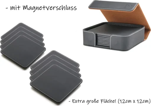 Würfelunterlage Set Würfelschale Würfelset Unterlage Würfelbecher Bierdeckel Set 8er – Bild 5