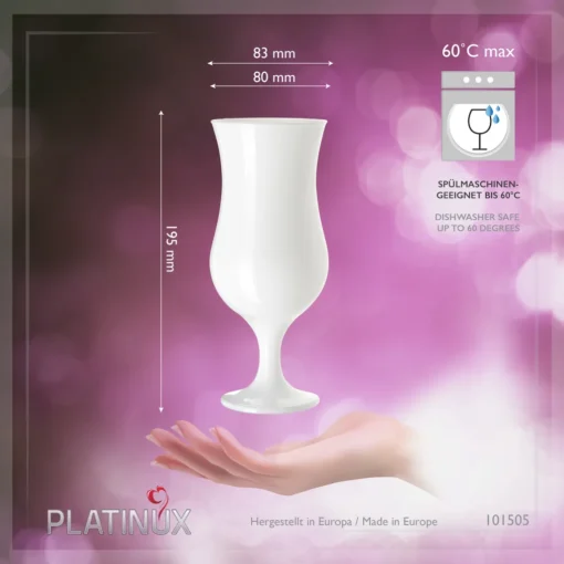 Weiße Cocktailgläser 400ml (max. 470ml) Longdrinkgläser Set 6 Stück Bargläser – Bild 5