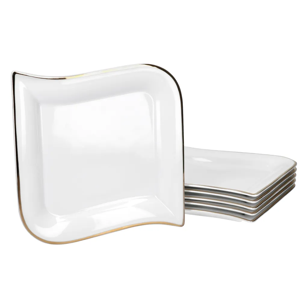 30tlg Geschirrset Silverline Kombi 6Pers Gold Kaffee Unterteller Kuchen/Speiseteller Suppenschale 2 30tlg Geschirrset Silverline Kombi 6Pers Gold Kaffee Unterteller Kuchen/Speiseteller Suppenschale – Bild 2