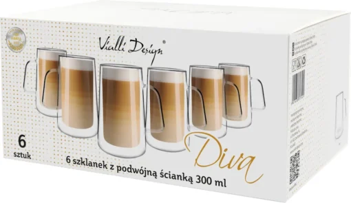 Thermogläser Doppelwandig 6er SET Latte Macchiato Espresso VIALLI DESIGN 300ml – Bild 8