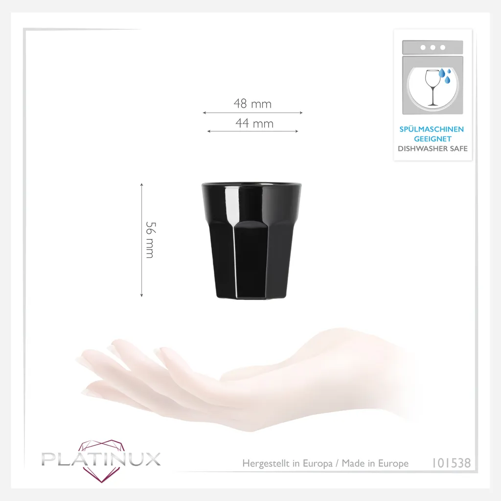 Schwarze Schnapsgläser Aus Glas 30ml (max. 40ml) Set 6 Teilig Wodkagläser Shotgläser 4 Schwarze Schnapsgläser Aus Glas 30ml (max. 40ml) Set 6 Teilig Wodkagläser Shotgläser – Bild 4