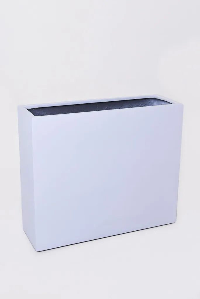 Pflanzkübel Raumteiler Auf Rollen Fiberglas "Elemento", Weiß Matt - 88x30x75 Cm 4 Pflanzkübel Raumteiler Auf Rollen Fiberglas "Elemento", Weiß Matt - 88x30x75 Cm – Bild 4