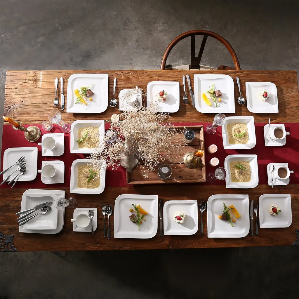 MALACASA, Serie Joesfa, 30 Tlg. Cremeweiß Porzellan Geschirrset Kombiservice Tafelservice Im Eleganten Design Mit Je 6 Tassen, 6 Untertassen, 6 Dessertteller, 6 Suppenteller Und 6 Speiseteller 9 MALACASA, Serie Joesfa, 30 Tlg. Cremeweiß Porzellan Geschirrset Kombiservice Tafelservice Im Eleganten Design Mit Je 6 Tassen, 6 Untertassen, 6 Dessertteller, 6 Suppenteller Und 6 Speiseteller – Bild 9