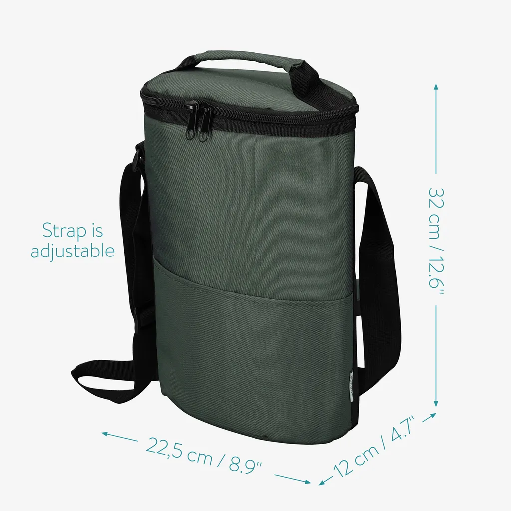 Navaris Kühltasche Für 2x Weinflasche - Kühler Tasche Für 2 Flaschen Wein Prosecco Oder 4 Bierdosen - Flaschentasche Mit Tragegurt In Grau 4 Navaris Kühltasche Für 2x Weinflasche - Kühler Tasche Für 2 Flaschen Wein Prosecco Oder 4 Bierdosen - Flaschentasche Mit Tragegurt In Grau – Bild 4