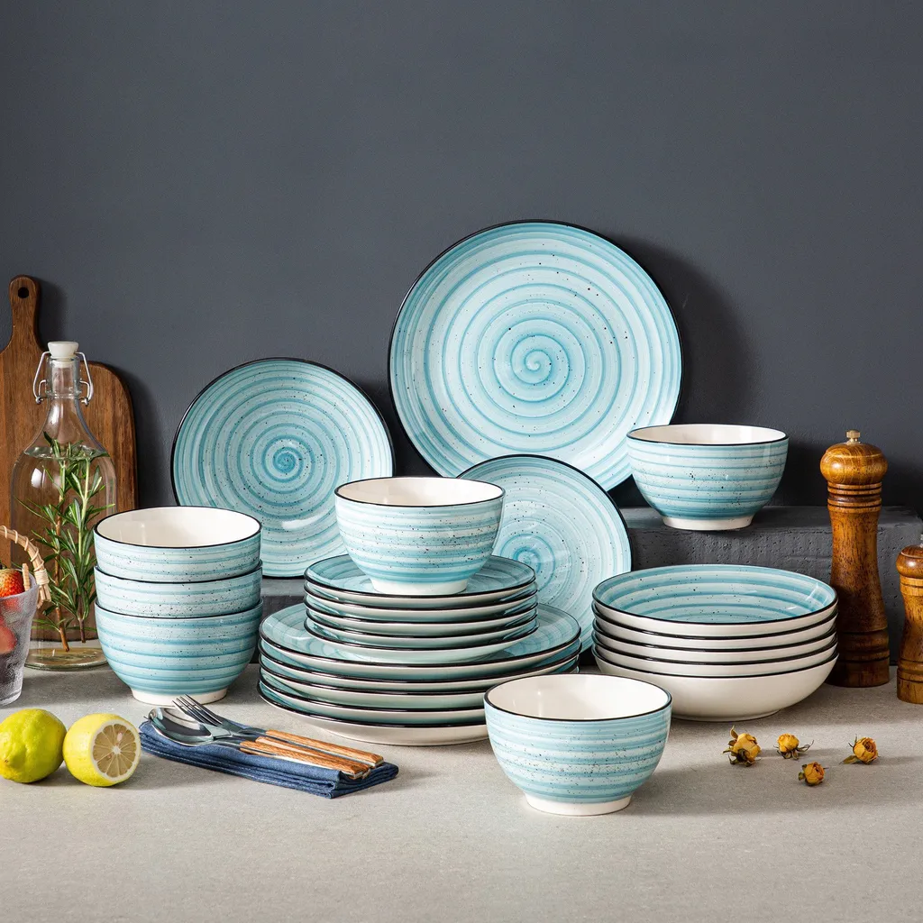 Vancasso Kombiservice »BONBON« Gesschirrset Aus Steinzeug, 24 Teiliges Tafelservice Set, Vintage Aussehen 7 Vancasso Kombiservice »BONBON« Gesschirrset Aus Steinzeug, 24 Teiliges Tafelservice Set, Vintage Aussehen – Bild 7