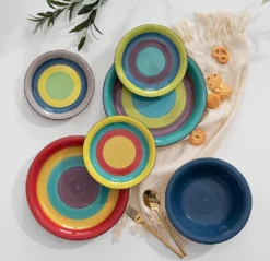 Tafelservice Steingut, Vancasso ARCO 36-teiliges Kombiservice Set, Vintage Geschirrservice Mit Je 12 Speiseteller, Kuchenteller Und Suppenteller, Für 12 Personen, Regenbogen Stil 14 Tafelservice Steingut, Vancasso ARCO 36-teiliges Kombiservice Set, Vintage Geschirrservice Mit Je 12 Speiseteller, Kuchenteller Und Suppenteller, Für 12 Personen, Regenbogen Stil -Qualitätsladen Für Geschirr c560f28ec930ecb47121dc653464fe96