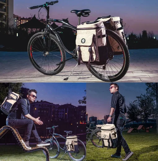 KHALISIA Kühltasche - Fahrradtasche Für Gepäckträger - Einsetzbar Als Gepäckträgertasche - Fahrrad Rucksack - Picknicktasche - Lunchtasche - Thermotasche Hält Kalt & Warm – Bild 3