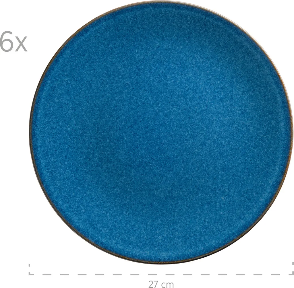 Mäser 931946 Tafelservice Ossia Für 6 Personen, Steinzeug, Blau (1 Set, 12-teilig) 2 Mäser 931946 Tafelservice Ossia Für 6 Personen, Steinzeug, Blau (1 Set, 12-teilig) – Bild 2