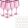 Moët & Chandon Rosé Champagnergläser In Glänzendem Rosa Inkl. Untersetzer