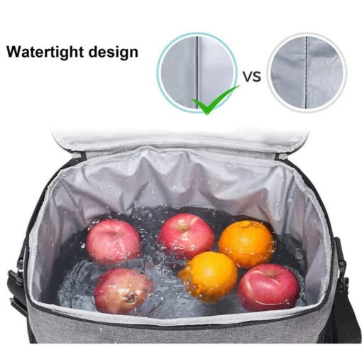 15L Kühltasche Faltbar,Picknicktasche Kühltasche,Rot, Lunch Tasche,Kühltasche Eistasche,Mini Faltbar,Minikühltaschen,Thermotasche Faltbar Klein,Isoliertasche Lunch,Kühlbox Für Picknick – Bild 4